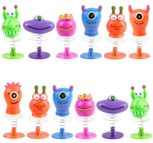Wishstar 12 Stück Monster Springspielzeuge,Partygeschenke für Kinder,Springendes Monster,Monster Party Deko,Partygeschenke für Kinder, Spielzeug, Geburtstagsgeschenke(5 Farben)