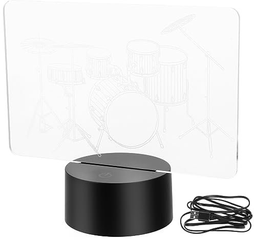 jojofuny Led Illusions-schlagzeug Nachtlicht Usb Touch Farbwechsel Nachtlampe Kinderzimmer Schlafzimmer Tischlampe Dimmbar Wohnraumdeko Kreative Schreibtischleuchte Für Jungen Und Mädchen