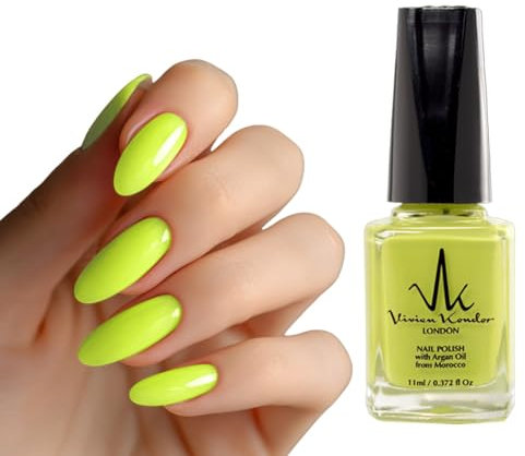Vivien Kondor Nail Polish Vegan Friendly Nail Polish with Argan Oil from Morocco (Lime Green)