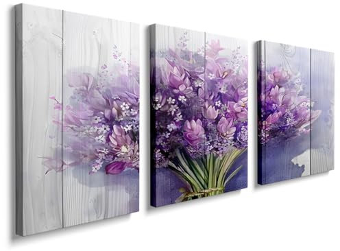 prinfantasy Schöne Wandbilder Schlafzimmer Wall Picture - Bilder Deko Leinwand Geschenke Vintage Blumen DYH0066
