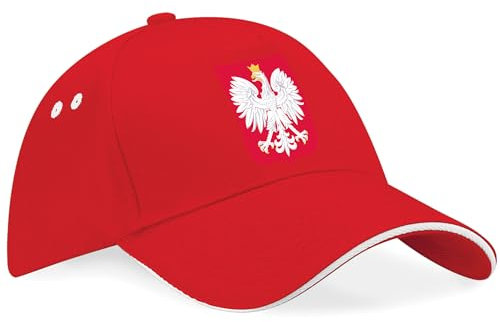 Purple Print House Polska Casquette de baseball unisexe Pologne européenne Pologne Hommes Femmes Football, rouge/blanc, Taille unique