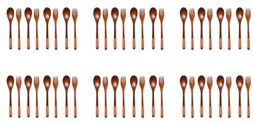 Gisoanudt 48 Stück 9 Japanese Set Küchen Geschirr Natur Besteck Abendessen Besteck Set