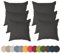 chilly pilley® Gartenkissen Wasserfest Dekokissen Set Sofakissen Rückenkissen Indoor-Outdoorkissen 6er Set 45x45 schwarz