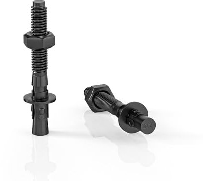 ORTAVA 10 tasselli per carichi pesanti M10 x 80 mm, tasselli per bulloni in acciaio inox A2V2, ancoraggio a percussione M10 per macchine, ringhiere