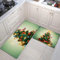 JRZEOCI Küchenteppiche 2 Stück, Stern Ornament Weihnachtsbaum Rutschfestes Küchenmatten Set, Frohe Weihnachten Küchenläufer Küche Matten Fußmatte Teppich Set, Fußmatte für Drinnen (40x60+40x120cm)