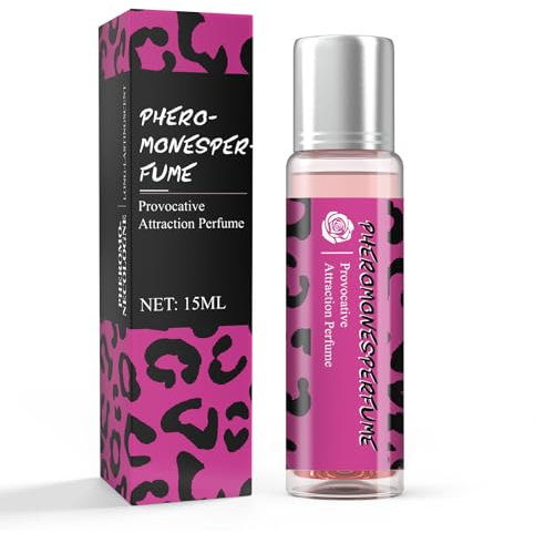 Pheromone Parfums für Frauen, Pheromon-Köln für Frauen, um Männer anzuziehen, setzt beispielloses Selbstvertrauen und Charme frei, Roll-On Typ, TSA Ready, 15ML, Pink