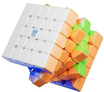 Moyu 5x5 Magic Cube Aochuang v6 Magnetic Master Cube 5x5x5 Puzzle Toy Cube Stickerless, 96 Magnets, Anti-Stick Design Adjustable Elasticity Stickerless Magic Cube (Single-Track Version)