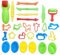 26 Piece Set Playdough Accessories, Playdough Set, Play Dough Tools, Smart Clay Dough Tools Rollers Cutters Extruders Kit, Modeling Tools DIY Creation Educational Toy Accessories, Toddlers Boys Girls