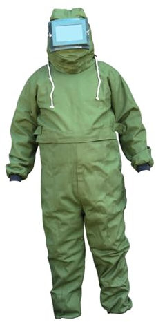 Folpus Hochwertiger Schutzanzug für Effektiven Arbeitsschutz, Grün, Universal-