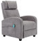 FURRYFECTION Relaxsessel,Massagesessel,Fernsehsessel,Ruhesessel Stoff,Liegefunktion,Vibration,Heizung,neues Modell,Ergonomisch,Stoff grau,Stilvolles modernes Design (Hellgrau)