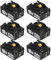 6 Stück 18V 8,0Ah Ersatzakku für Makita Akku 18V Kompatibel mit Makita Akku BL1860B BL1850B BL1830 BL1860 BL1850 BL1815 BL1845 BL1820 BL1840 BL1835 194205-3 LXT-400 mit LED Indikator (6stück-3)