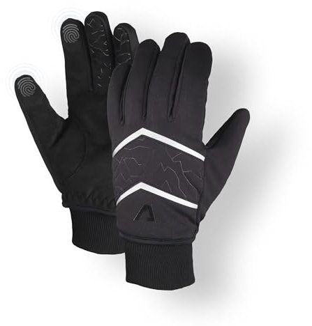 Alpensattel Polartherm Fahrradhandschuhe Gr. S | Fahrrad Handschuhe 100% Wind- und Wasserdicht (DIN EN 343) Winterhandschuhe für Damen & Herren | Warme Hände bis -10 Grad + Touchscreen Funktion