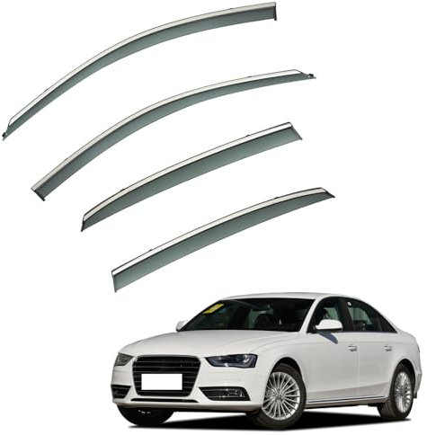 Pyaio Heckscheibe Winddeflektoren,für Audi A4L Sedan【MK4-B8 2009 2010 2011 2012 2013 2014 2015 2016】 Windabweiser Sonne Schutz Wind Regen Getönt Passend Beifahrerseite Regenabweiser