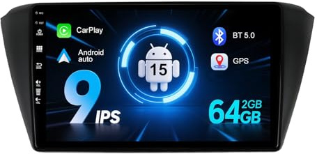 MISONDA 4 núcleos 2G + 32 GB Android 14 Doble DIN Autoradio GPS Navi para Skoda Fabia 3 III 2015-2019 Carplay Android Auto DSP Cámara