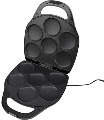 Fabricante Eléctrico de Arepa, 6 Moldes de Ranura Mini Fabricante de Sándwiches de Panqueques Inteligentes Mahine con, 1400W No Abdominales y Sartén Recubierto de Aleación (EU enchufe 220V)