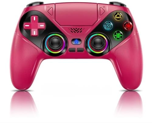 Lapezei RGB Wireless Controller für PS5/Slim/Pro/PC, Gamepad mit Rücktasten, Turbo, Makro, Lautsprecher, Dual-Vibration, 6-Achsen-Sensor, Touchpad & 3.5-mm-Audioanschluss