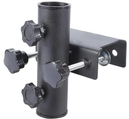 Praktische Einstellungshöhen Balkone Regenschirme Klammern Tragbares Robustes Metallklemmezubehör Für Winde Bedingungen