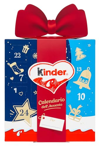 kinder Mix Geschenk-Adventskalender 2026 - Weihnachtskalender mit Schleife