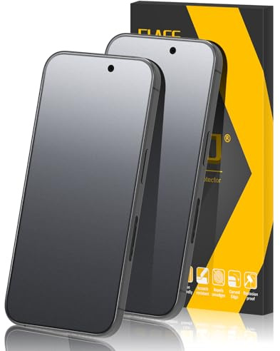 JEHOO 2 Pièces pour iPhone 16 Verre Trempé Mat, Matte Anti-Reflet Film Protection d'écran, Anti-Empreintes Digitales Sans Bulles Ultra Résistant Dureté 9H Glass Protecteur
