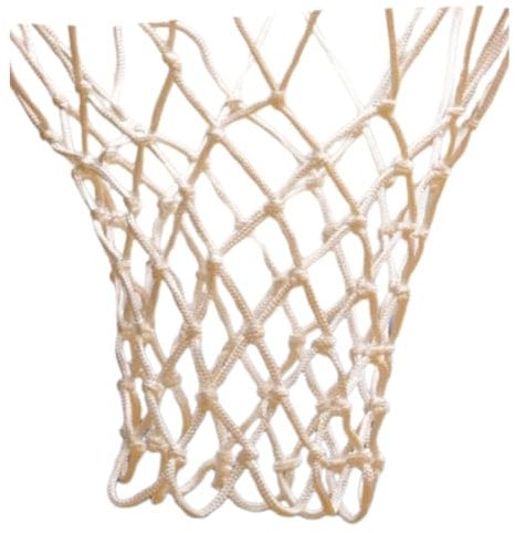 Basketballnetz, wetterfest Basketball Ballnetz, aus Nylon, 12 schlaufen passend für Standard Basketballkörbe, Netz ca. 4 mm weiß