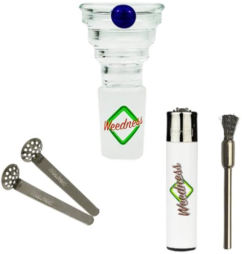 Weedness Bong-Glass-Bowl 18.8 mm 3-stages 4 piece set - Glass Head Adapter Chillum Tube adapter accessories Pipe Parts Water