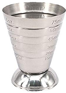 Romote Messbecher Edelstahl Cocktail Jigger Liquid Mini Espresso Schnapsglas Bis Zu 2,5 Unzen 75ml 1PC