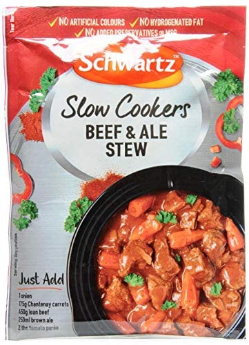 Schwartz Packet Sauce Range (Slow Cooker Beef and Ale Stew 3 x 43g)