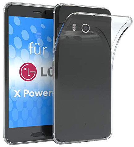 EAZY CASE Hülle kompatibel mit LG X Power 3 Schutzhülle Silikon, Ultra dünn, Slimcover, Handyhülle, Silikonhülle, Backcover, Durchsichtig, Klar Transparent