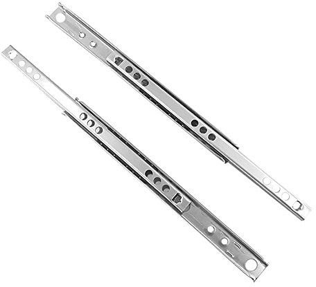 Schubladenschiene, 1 Paar Kugellager-Schubladenschienen, Metall, 17 mm breit, für Furmiture Schubladen (400 mm Länge)