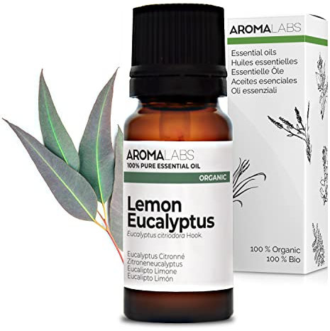 Aroma Labs - Eucalipto Limón - Aceite Esencial Orgánico - Quimiotipado y Certificado AB - 10 mL