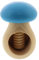 HOFMEISTER® Schiaccianoci a forma di fungo, in legno di faggio, realizzato a mano in Europa, si rompe facilmente ogni noce, ideale per bambini, blu, 10 x 6,5 x 6,5 cm