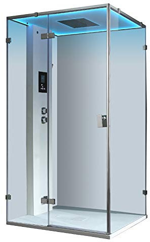 AWT Dampfdusche LD107F15 weiß matt/120x90/links