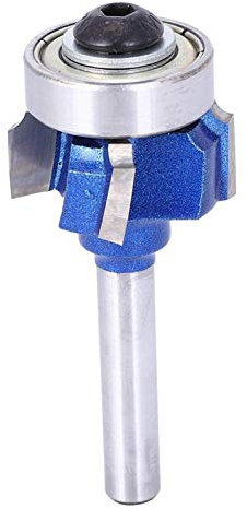 Broca enrutadora redonda de 4 dientes Fresa de bordes redondos de alta dureza Broca cortadora redonda con vástago de 8 mm para ranurado de madera(Cuchillo para bandas de borde de c