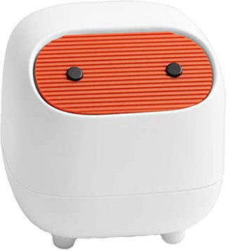 U/D Mini poubelle de bureau mignonne pour bureau, table basse, cuisine, petite poubelle (blanc)