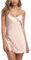 Aseniza Camicia da Notte Donna in Satin Seta Corta, Vestaglia, Pigiama in Raso, Lingerie Sottoveste con Spalline Regolabili, Sexy Biancheria da Notte per Casa, Champagne, M