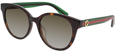 GUCCI Womens GG0702SKN Sunglasses, Havana-Green-Brown, 54
