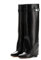 Stivali con Tacco A Spillo Stivali con Tacco Alto sopra Il Ginocchio, Stivali con Plateau Scarpe Eleganti con Punta Tonda,Nero,43 EU