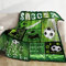 Domgoge Kinder-Fußballdecken, weiche, gemütliche Fußball-Fleece-Überwurfdecke, grüne, flauschige, flauschige Flanell-Fußballdecke für Kinder, Kleinkinder, Jungen, Fußballmannschaft, Spieler, Liebhaber