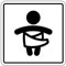 Aufkleber Hinweis Symbol „Wickelraum“ Toilette Schild Folie selbstklebend | 5-30cm Made in Germany, Größen Name: 15x15cm