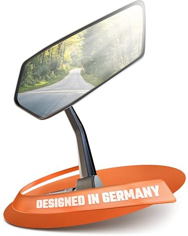 Xcelenze - Fahrradspiegel extra große Spiegelfläche |schlagfestes Echtglas| Fahrradspiegel für Lenker ebike | Rückspiegel Fahrrad Spiegel für e-bike Fahrradrückspiegel (rechts Lenkerende RM12e)
