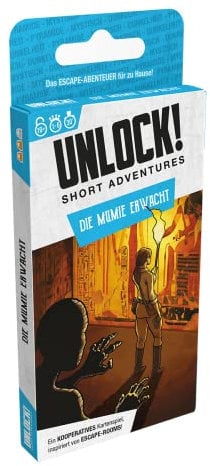 Asmodee, Unlock! Short Adventures – Die Mumie erwacht, Familienspiel, Rätselspiel, 1-6 Spieler, Ab 10+ Jahren, 30 Minuten, Deutsch