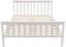 Merax Double Bed Wooden Frame, Double Wooden Bed in White for Adults, Kids, Teenagers, 190x135cm