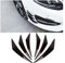 JNNJ 6 Stücke Universal Auto Front Bumper Lip Splitter, Auto Frontstoßflosse Spoiler Canards Refit, Auto Frontstoßstange Windmesser Trims Front Bar Universal（Schwarz）