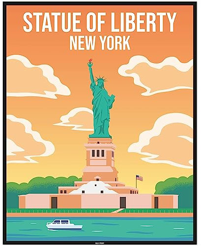 BLN PRINT Statue of Liberty (1) - Vintage Travel Poster