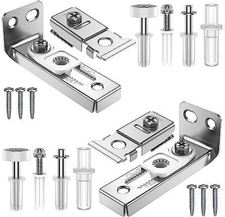Monaghan Kit de Réparation de Matériel de Porte Pliante - Kit de Matériel pour Rail de 2,22 Pouces à 2,54 Pouces, Accessoires de Kit de Pièces de Rechange pour Porte de Poche Pliante