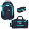 Elephant 3 Teile Set Schulrucksack Hero Signature Rucksack + Sporttasche + Mäppchen 12609 (Tiff Türkis 13015 Black)