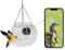 Hanging Feeder Transparent with Camera Home Pet Feeder, Garden Wild Feeding Food Station, Window Bird Feeder Birdhouse with Camera for Close-up Photography and Video Recording (rounded)