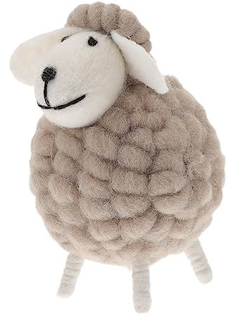 DECHOUS Lamm Dekorationen Mini Schaf Ornament Weihnachten Schaf Handwerk Wolle Filz Schaf Einzigartige Weihnachtsdekoration