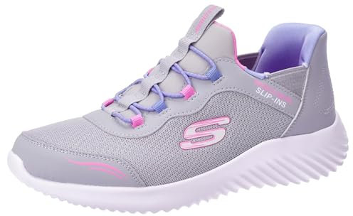Skechers Bounder Simple Cute, Zapatillas de Deporte Niñas, Gris, 35 EU