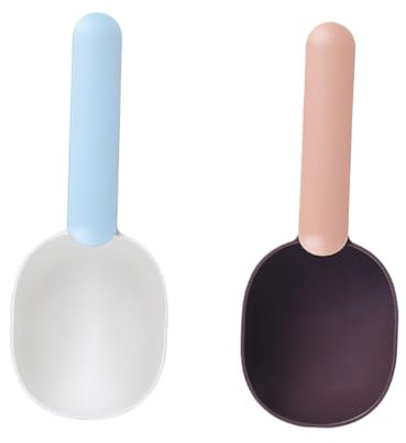 FOMIYES Praktische Futterspender für Hunde und Katzen Tierfutterschaufel Hundefutterschaufel Heimtierbedarf Futterschaufel Werkzeug Grau Grün Weiß Weiß Grau Kaffee